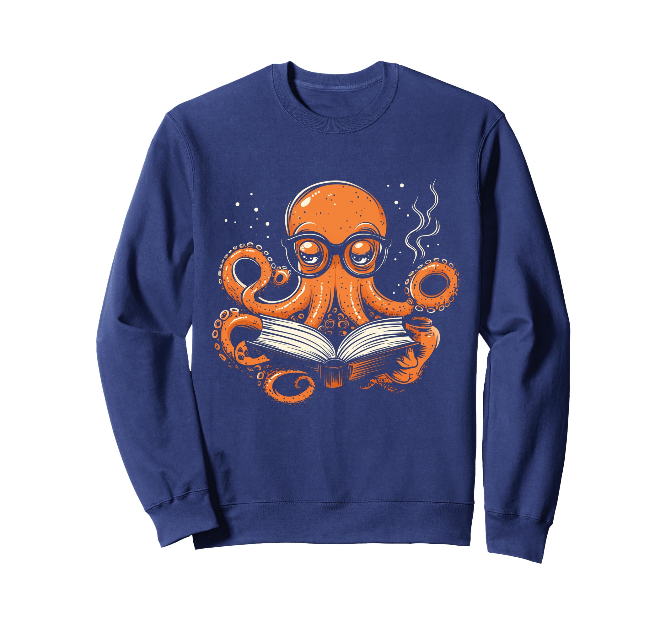 Octopus Reading Book Funny Book Sweatshirt - Novelty Apparel for Adults - T-Shirt, Sweatshirt, Hoodie