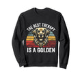 Best Therapy Is Golden Funny Dog Sweatshirt - Minimalist Print for Adults - T-Shirt, Sweatshirt, Hoodie
