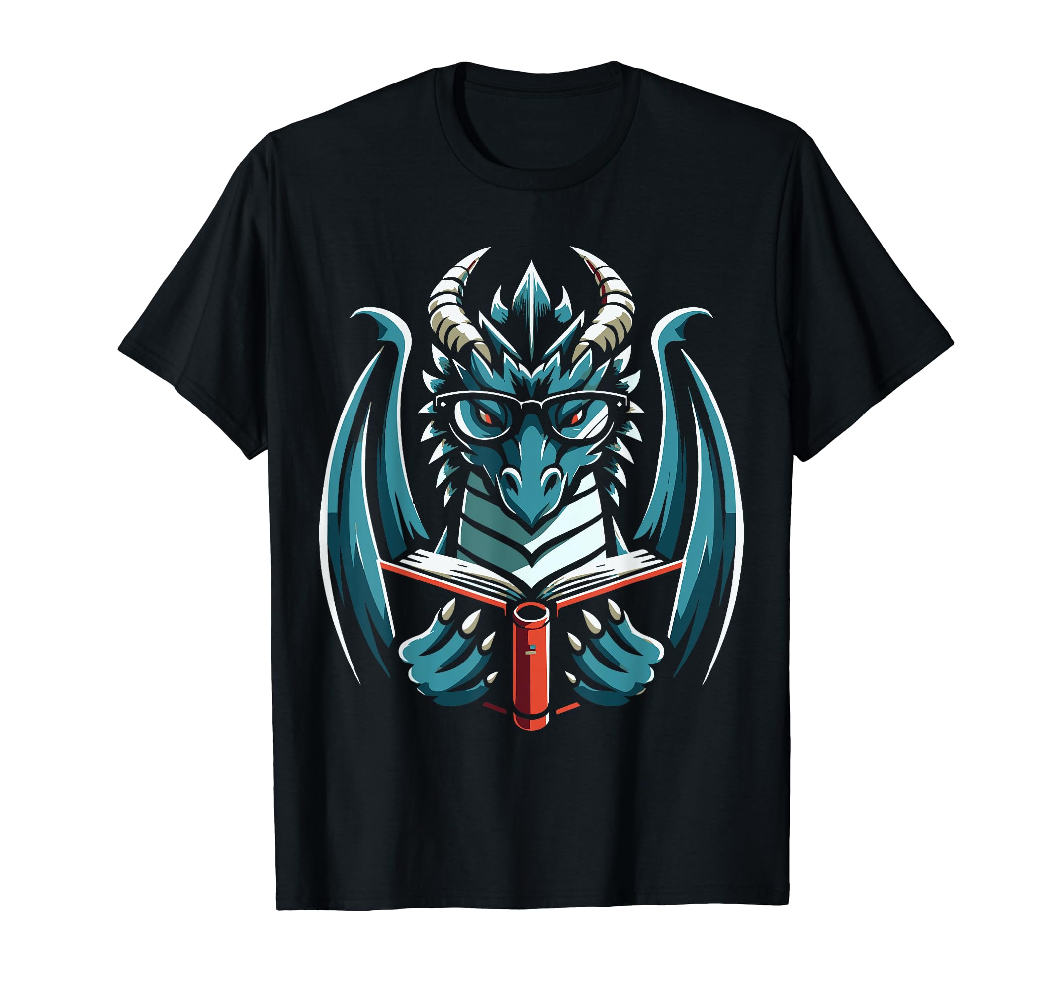 Dragon Reading Book Dragon Enthusiast T-Shirt - Graphic Print Men Women - T-Shirt, Sweatshirt, Hoodie