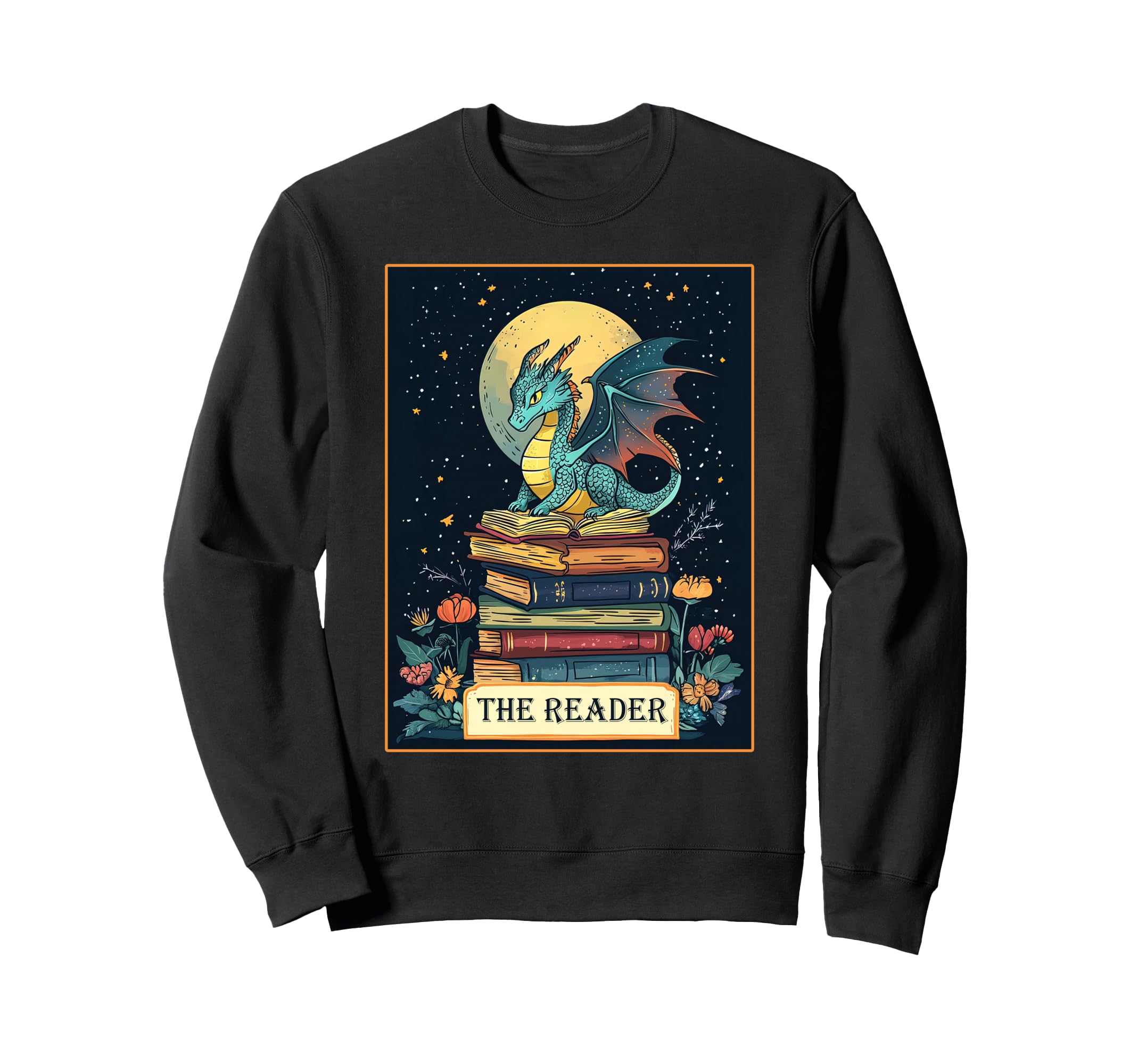 Book Dragon Reader Tarot Romantasy Book Sweatshirt - Trendy Graphic Unisex - T-Shirt, Sweatshirt, Hoodie