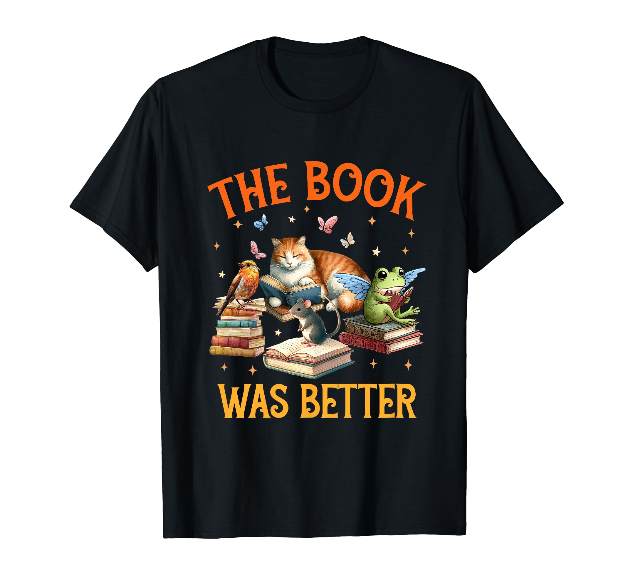 Book Lover Animal Reading Bookish T-Shirt - Fun Novelty Design for Adults - T-Shirt, Sweatshirt, Hoodie