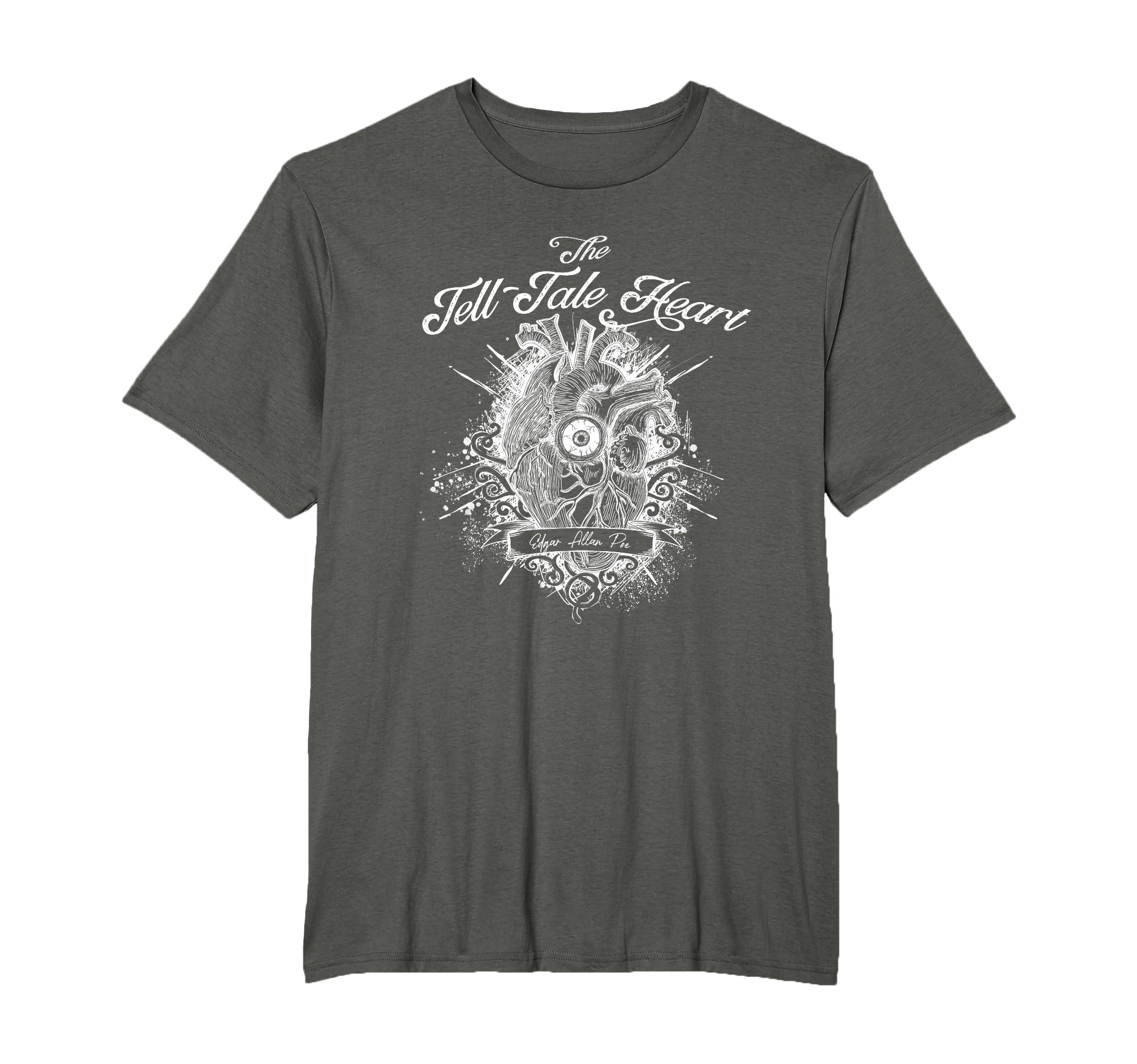 Tell Tale Heart Edgar Allan Poe T-Shirt - Casual Everyday Wear Men Women - T-Shirt, Sweatshirt, Hoodie