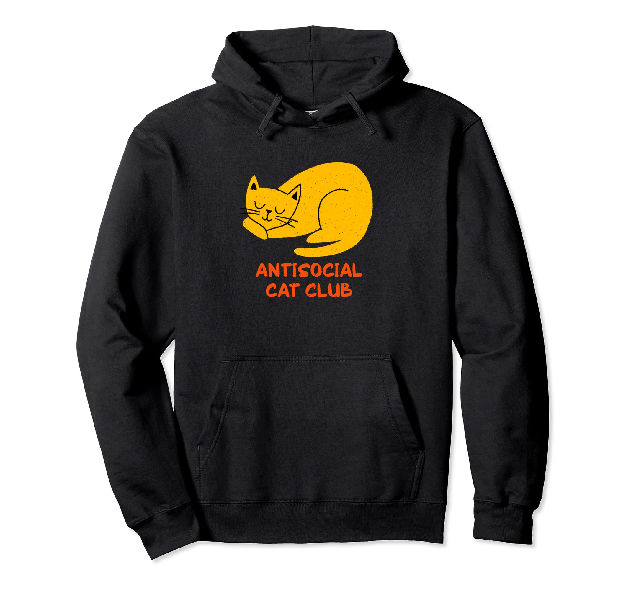 Antisocial Cat Club Introvert Cat Lover Hoodie - Novelty Apparel Unisex - T-Shirt, Sweatshirt, Hoodie