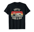 Coffee Books Rain Aesthetic T-Shirt - Minimalist Print for Adults - T-Shirt, Sweatshirt, Hoodie