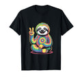 Psychedelic Sloth Peace Sign Meditation T-Shirt - Custom Art Print Unisex - T-Shirt, Sweatshirt, Hoodie