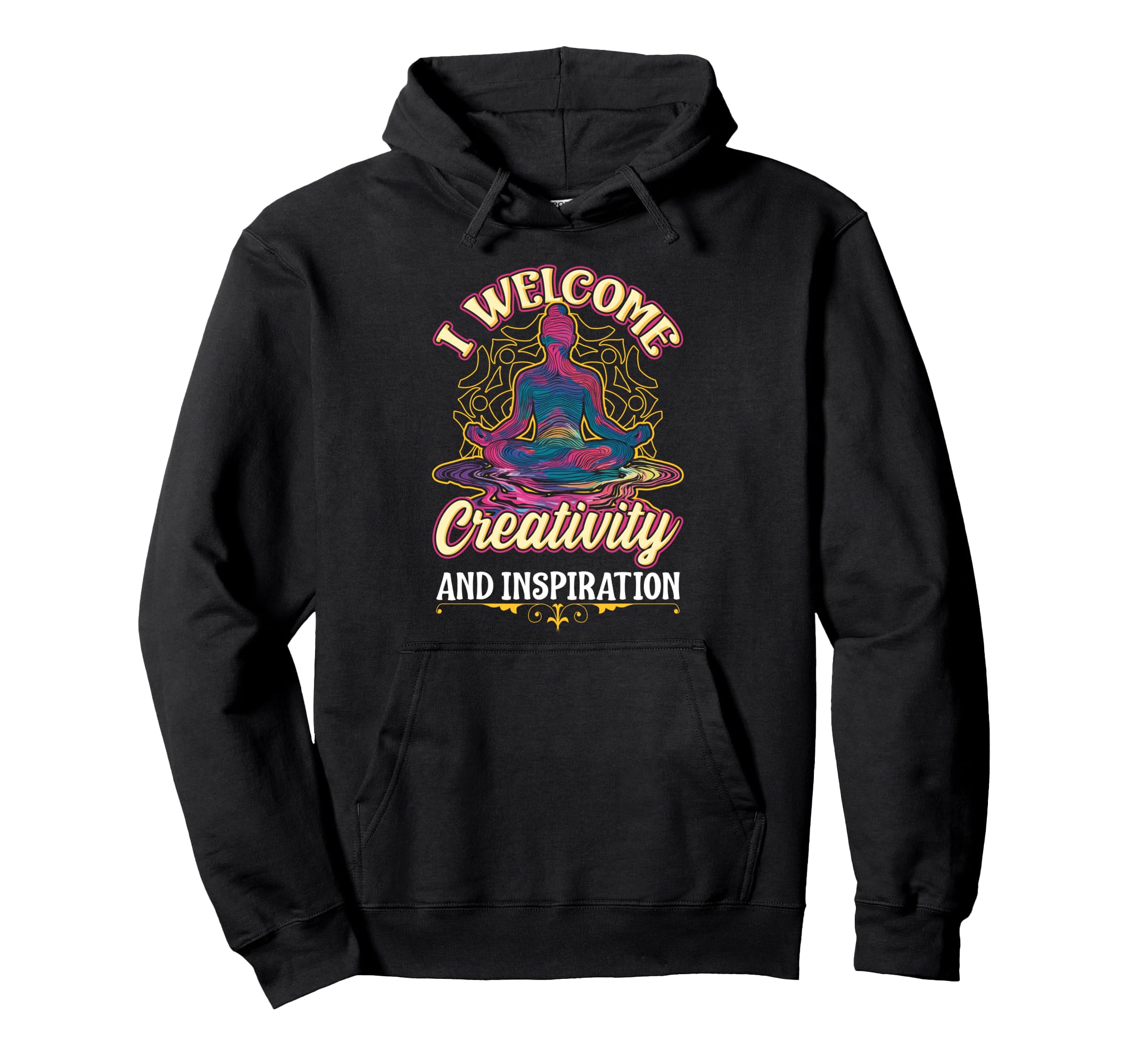 Psychedelic Yoga Meditation Creativity Hoodie - Unique Graphic Men Women - T-Shirt, Sweatshirt, Hoodie