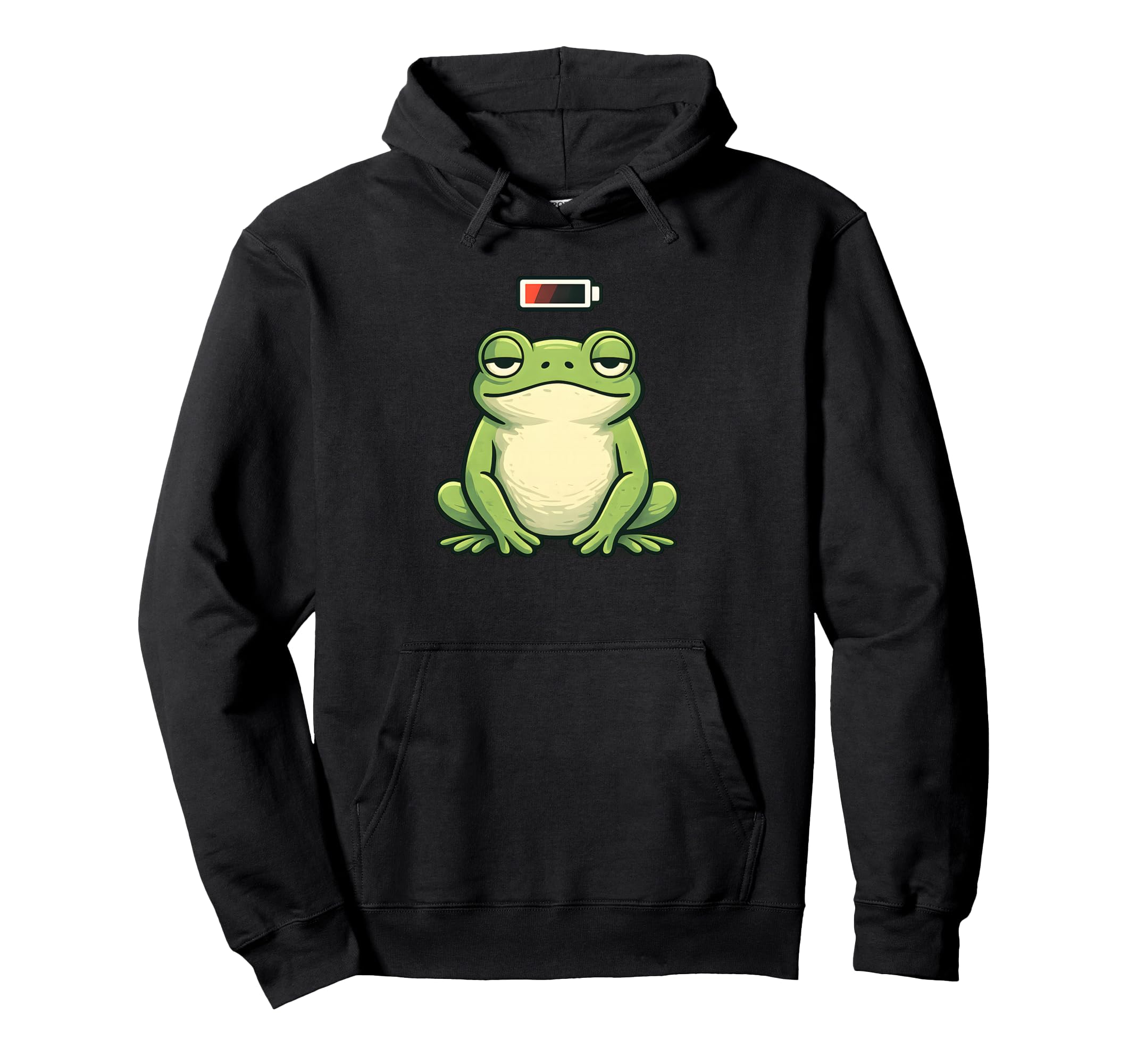 Social Battery Low Frog Introvert Hoodie - Streetwear Style Unisex - T-Shirt, Sweatshirt, Hoodie