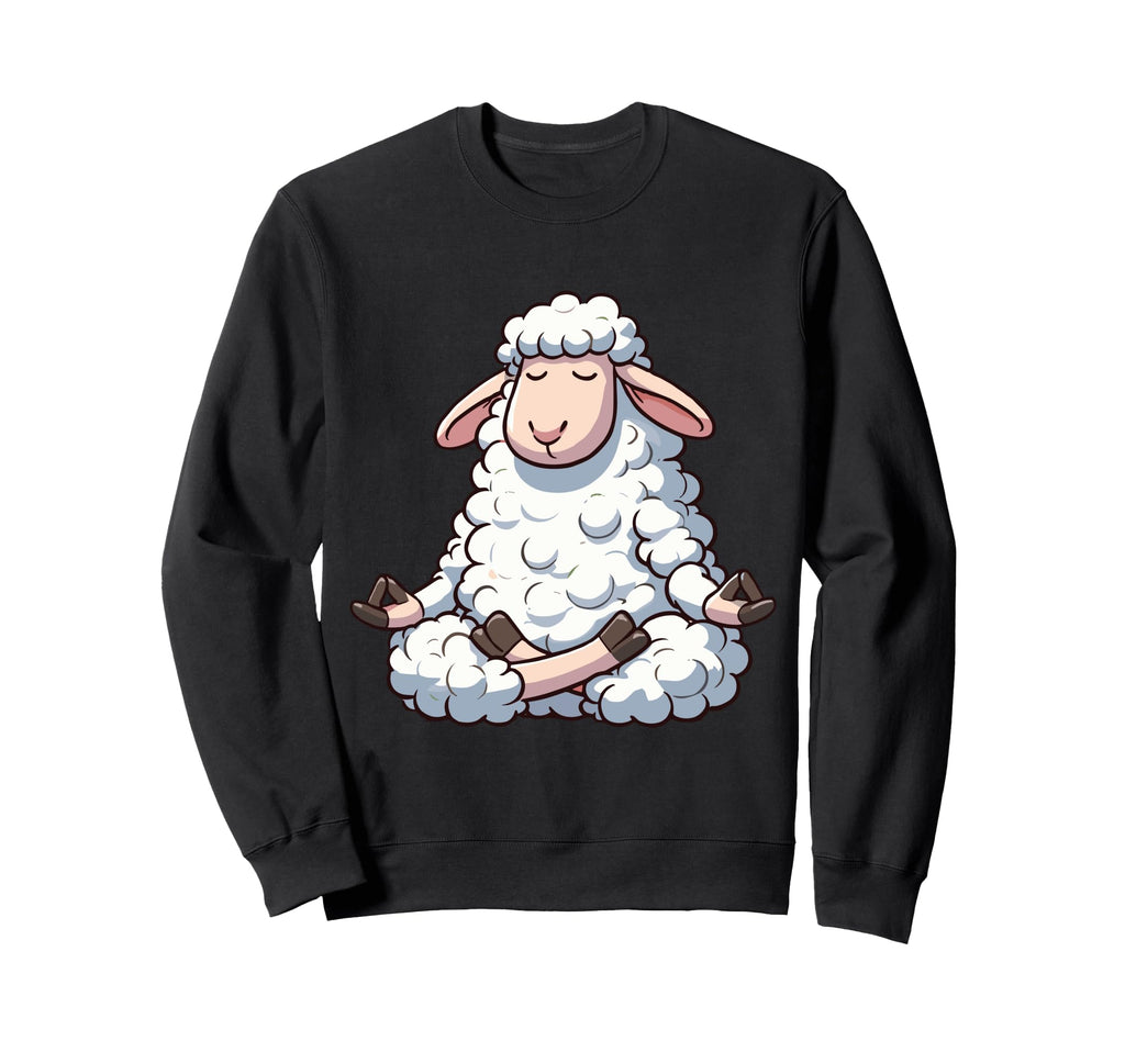 Meditation Sheep Yoga Pose Sweatshirt - Fun Novelty Design for Adults - T-Shirt, Sweatshirt, Hoodie