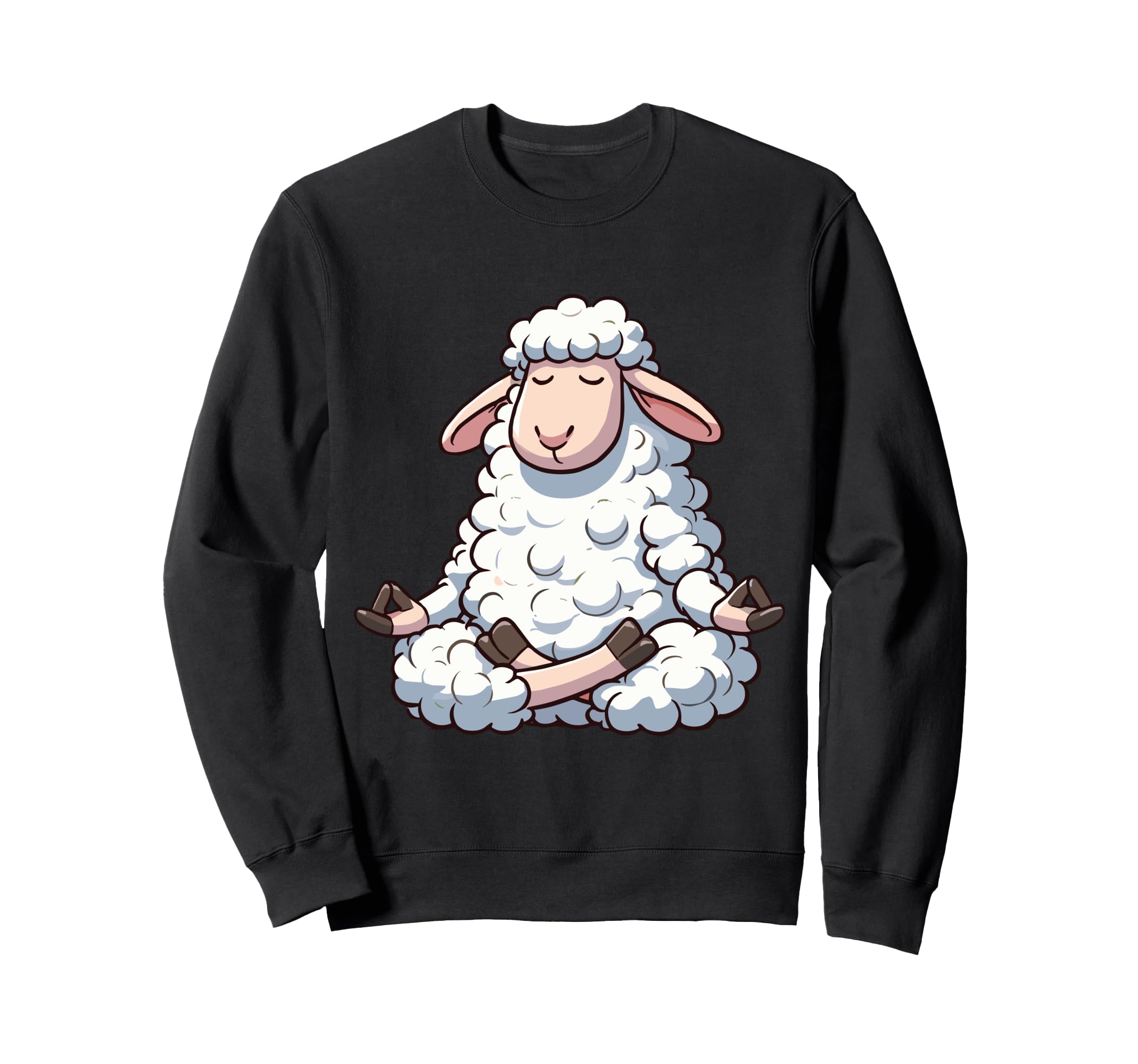 Meditation Sheep Yoga Pose Sweatshirt - Fun Novelty Design for Adults - T-Shirt, Sweatshirt, Hoodie
