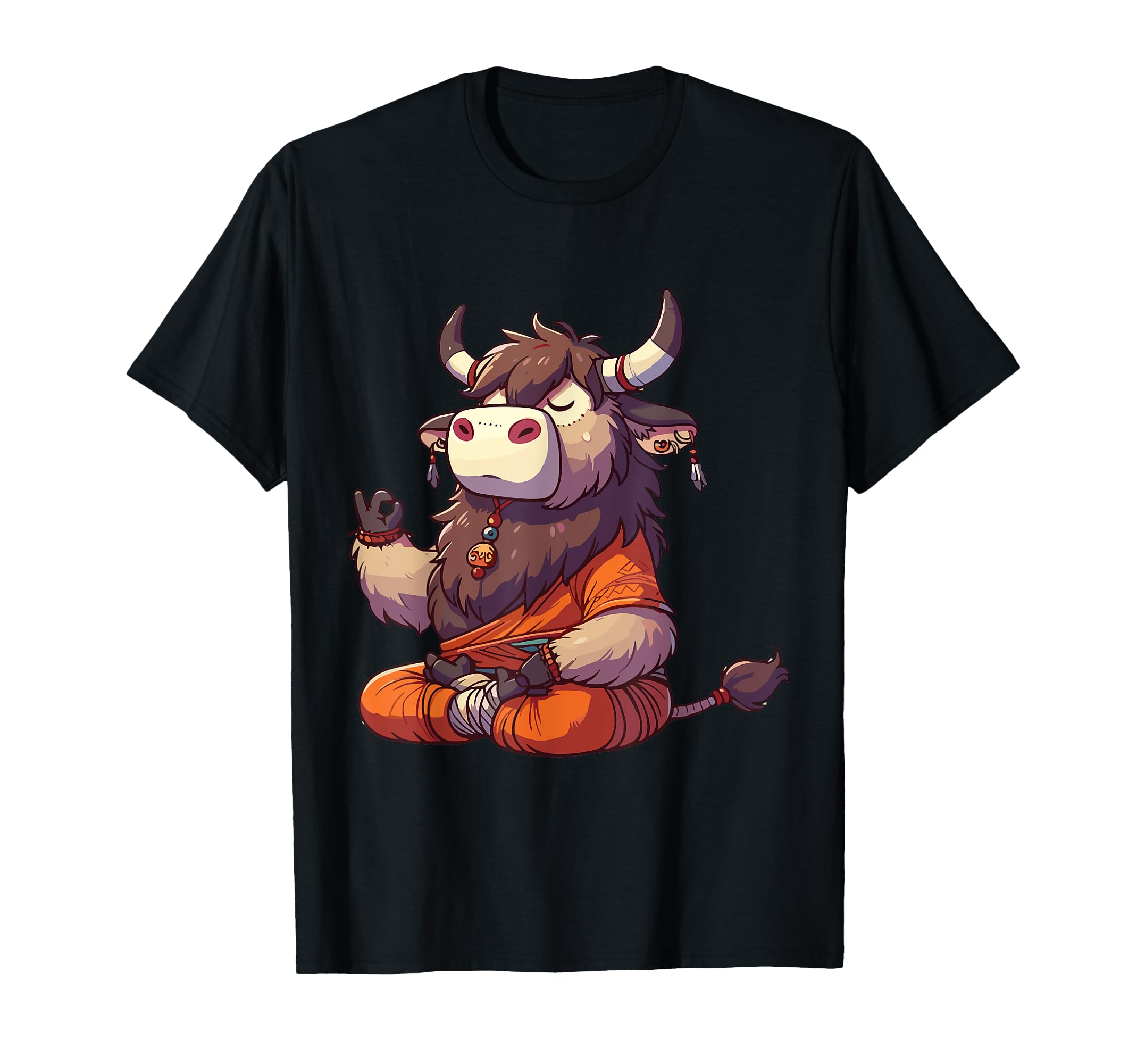 Meditation Yak Yoga Pose Relaxing Animal T-Shirt - Unique Graphic Men Women - T-Shirt, Sweatshirt, Hoodie