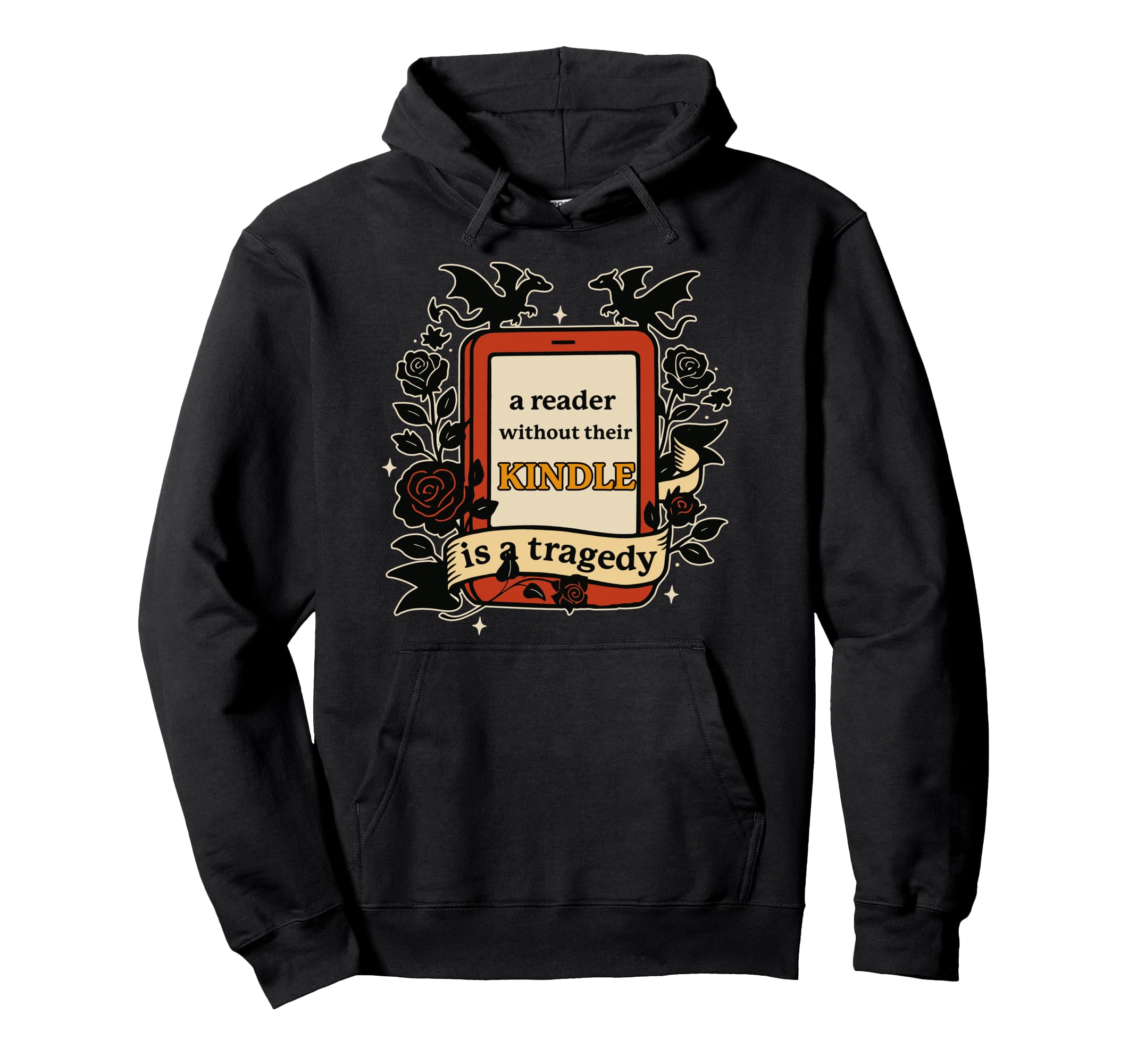 Reader Without Their Book Is Tragedy Dragon Hoodie - Graphic Print Unisex - T-Shirt, Sweatshirt, Hoodie