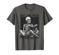 Just One More Chapter Skeleton Reading T-Shirt - Custom Art Print Unisex - T-Shirt, Sweatshirt, Hoodie
