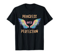 Rainbow Progress Over Perfection T-Shirt - Novelty Apparel Men Women - T-Shirt, Sweatshirt, Hoodie