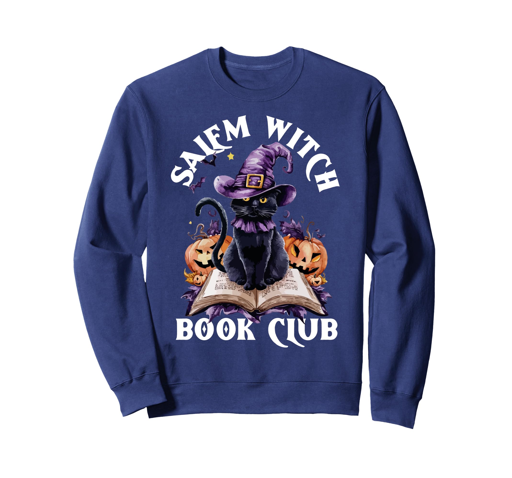 Salem Witch Book Club Black Cat Sweatshirt - Streetwear Style Men Women - T-Shirt, Sweatshirt, Hoodie