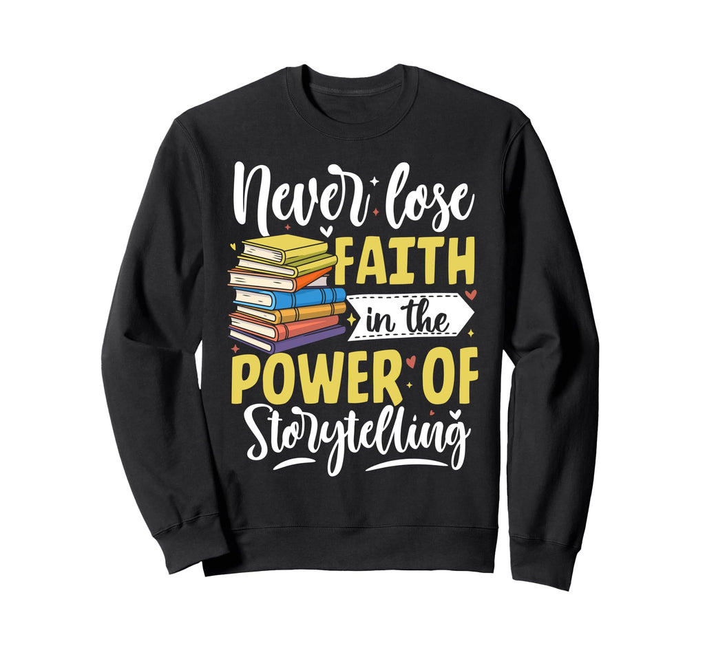 Book Lover Bookworm Storytelling Sweatshirt - Custom Art Print for Adults - T-Shirt, Sweatshirt, Hoodie