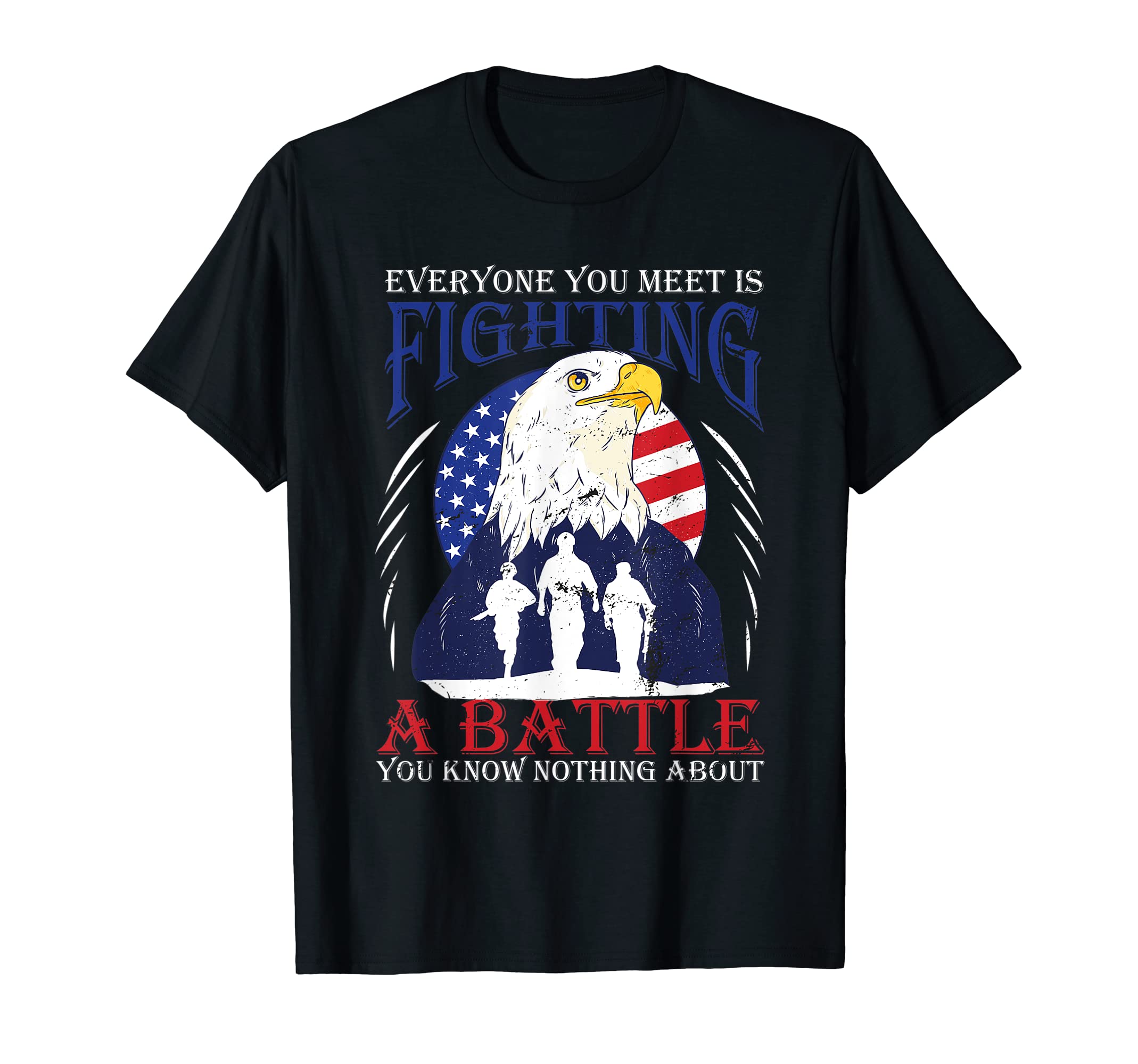 Army Veteran Usa Military Soldier Mental T-Shirt - Custom Art Print Unisex - T-Shirt, Sweatshirt, Hoodie