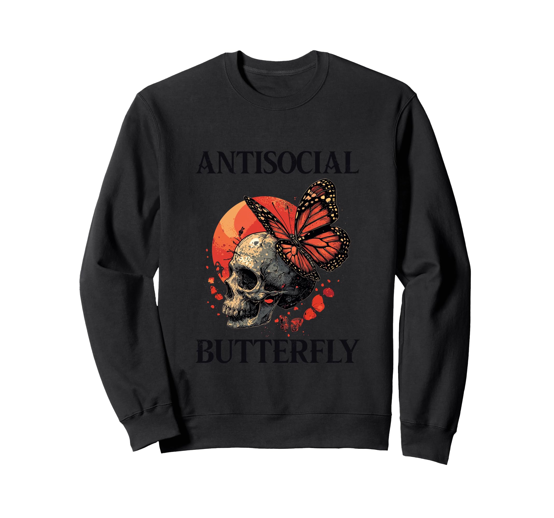 Antisocial Butterfly Gift Sweatshirt - Aesthetic Graphic Unisex - T-Shirt, Sweatshirt, Hoodie
