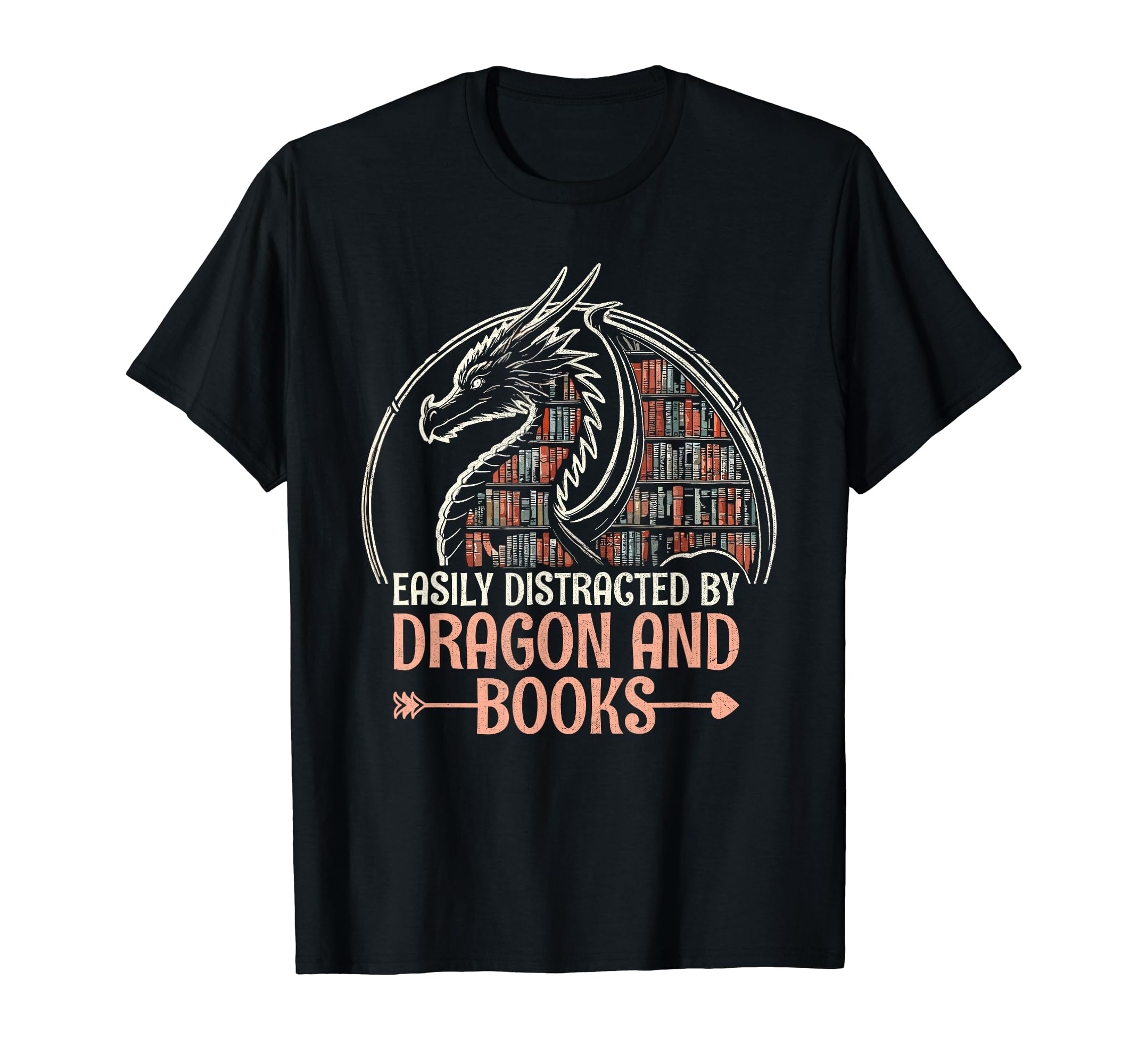 Easily Distracted Dragons Books T-Shirt - Casual Everyday Wear for Adults - T-Shirt, Sweatshirt, Hoodie