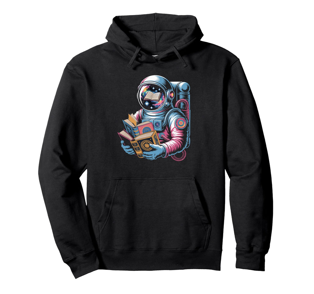 Bibliophile Exploring Starry Cosmos Hoodie - Fun Novelty Design for Adults - T-Shirt, Sweatshirt, Hoodie