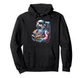 Bibliophile Exploring Starry Cosmos Hoodie - Fun Novelty Design for Adults - T-Shirt, Sweatshirt, Hoodie