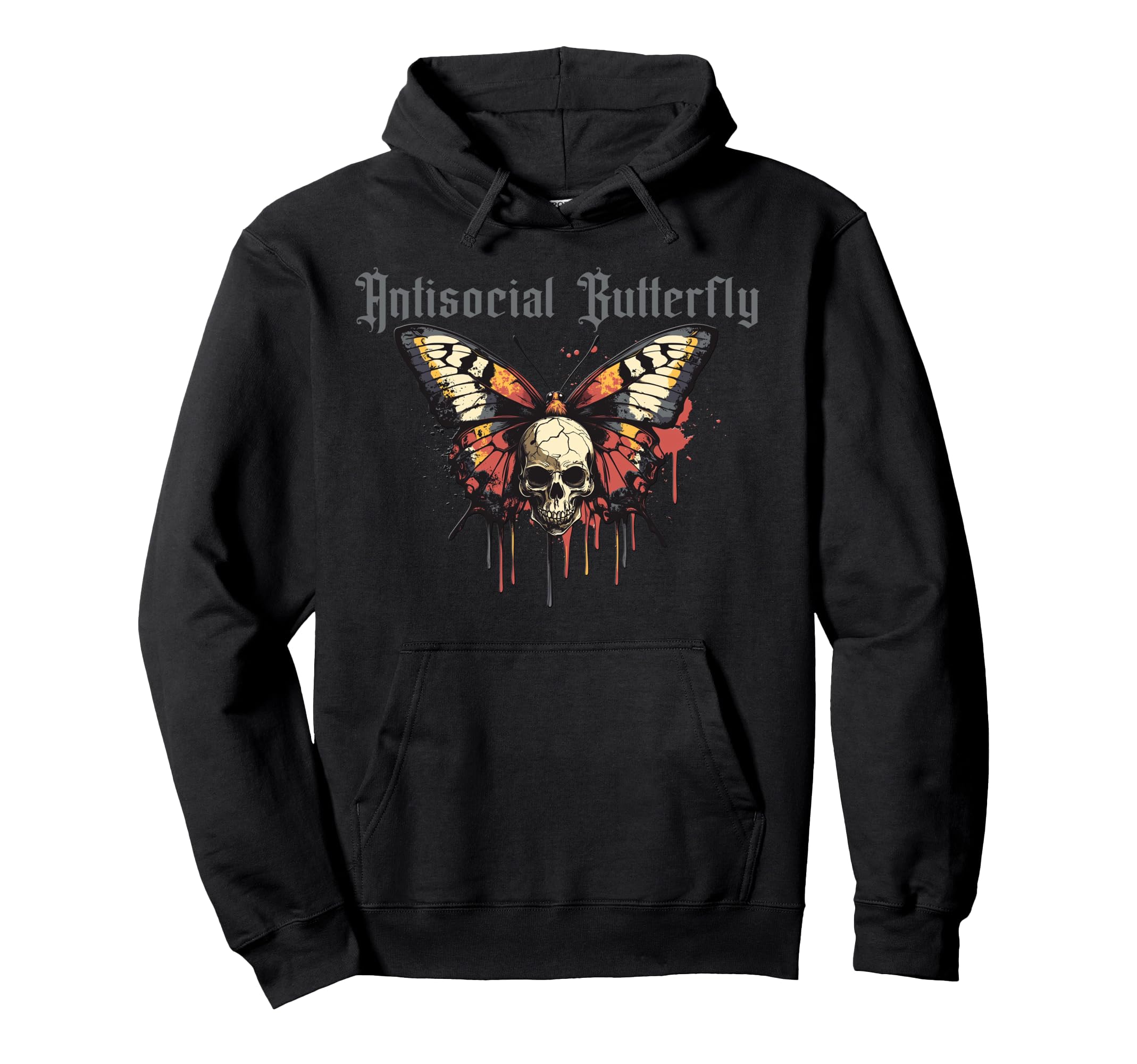 Antisocial Butterfly Hoodie - Novelty Apparel Men Women - T-Shirt, Sweatshirt, Hoodie