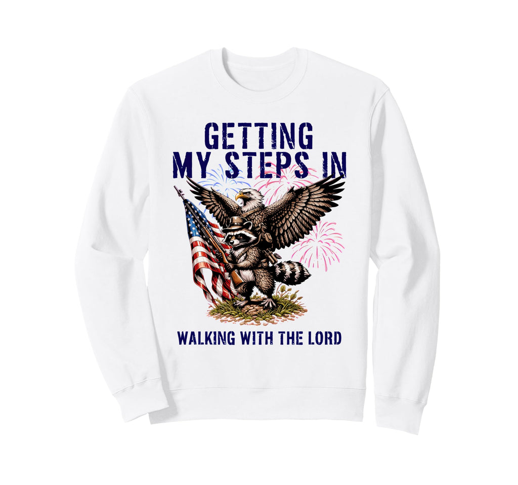 Getting My Steps Walking Lord Eagle Sweatshirt - Trendy Graphic Unisex - T-Shirt, Sweatshirt, Hoodie