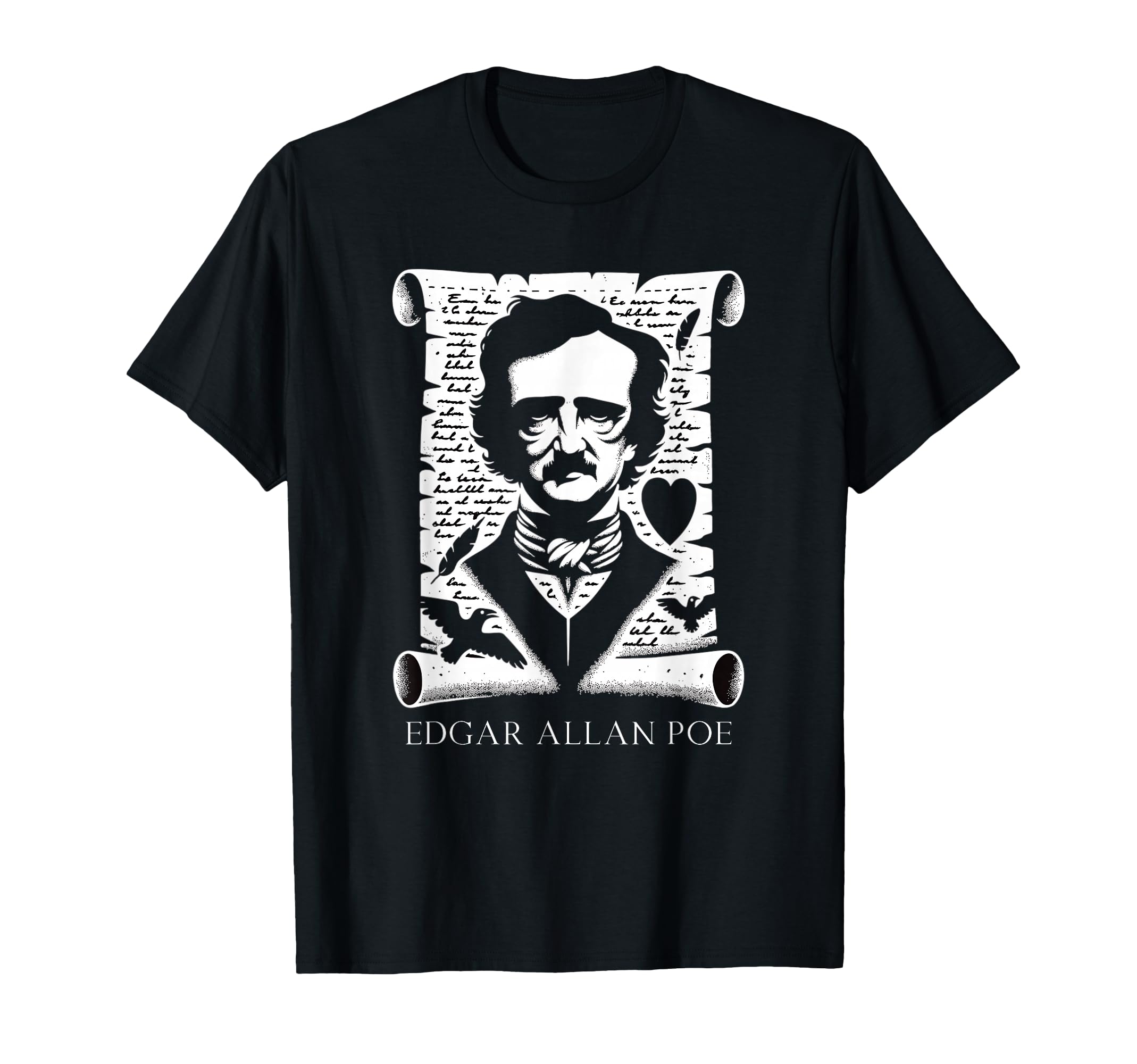 Edgar Allan Poe Raven Gothic T-Shirt - Casual Everyday Wear Unisex - T-Shirt, Sweatshirt, Hoodie