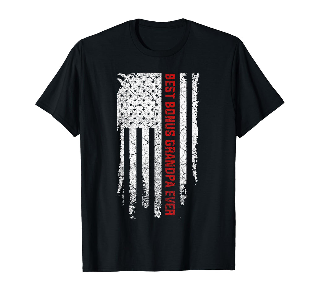 Best Bonus Grandpa Ever American Usa T-Shirt - Trendy Graphic Men Women - T-Shirt, Sweatshirt, Hoodie