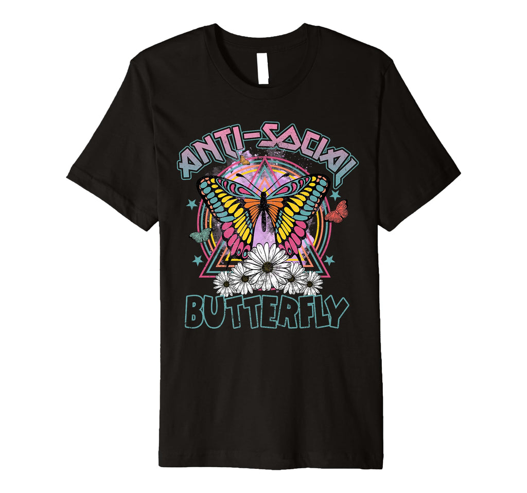 Funny Anti Social Butterfly Introvert T-Shirt - Streetwear Style Men Women - T-Shirt, Sweatshirt, Hoodie