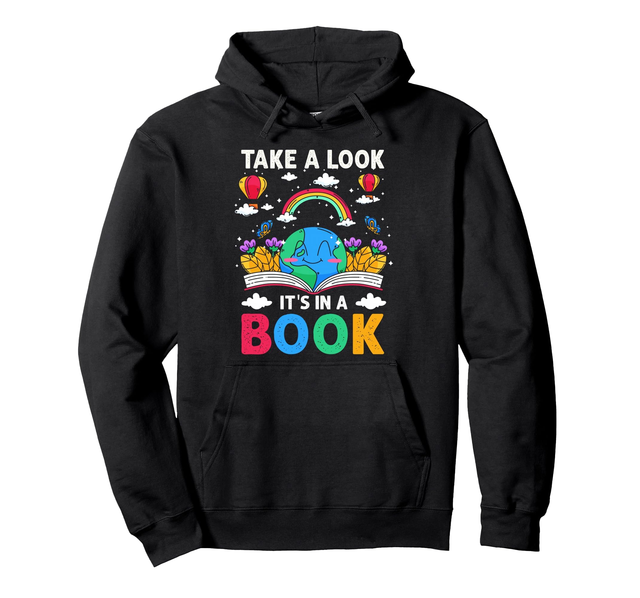 Take Its Book Reading Rainbow Hoodie - Aesthetic Graphic Men Women - T-Shirt, Sweatshirt, Hoodie