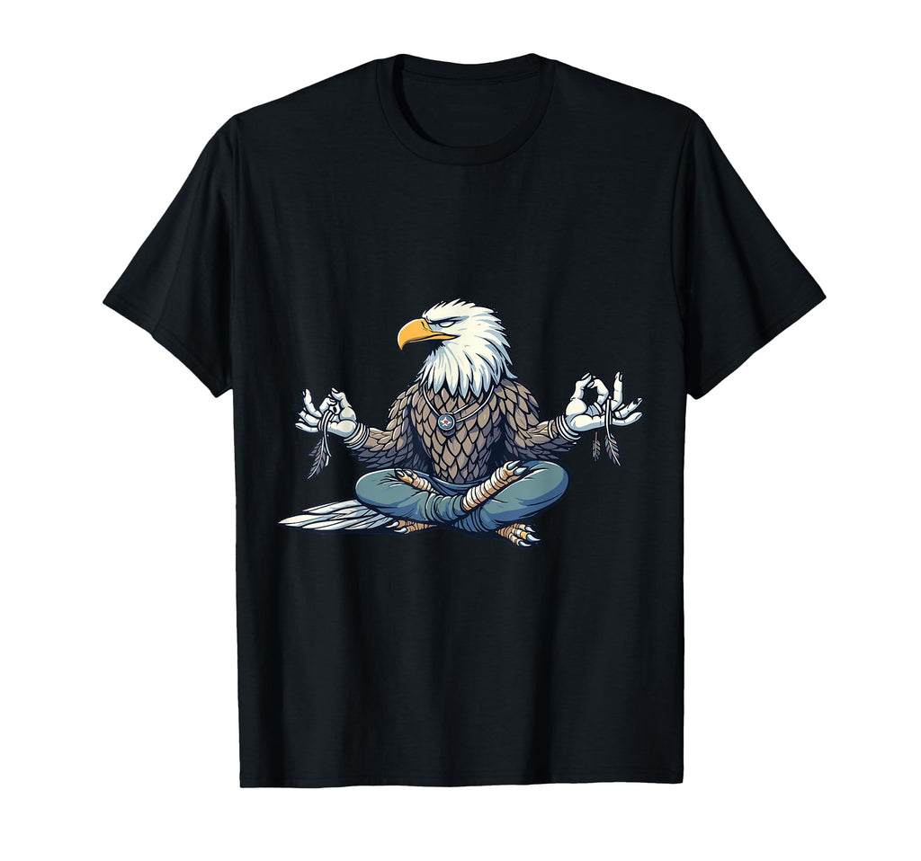 Meditation Eagle Yoga Pose Relaxing T-Shirt - Fun Novelty Design Men Women - T-Shirt, Sweatshirt, Hoodie