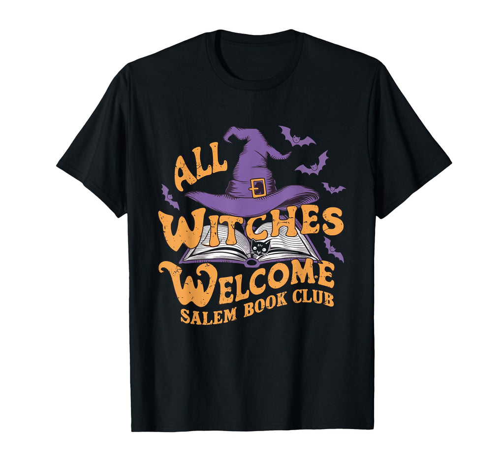 All Witches Welcome Salem Book Club T-Shirt - Custom Art Print for Adults - T-Shirt, Sweatshirt, Hoodie