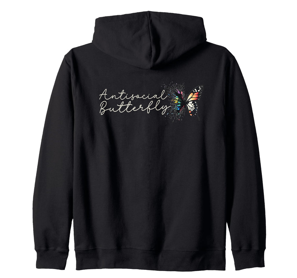 Antisocial Butterfly Gift Sweatshirt - Minimalist Print Unisex - T-Shirt, Sweatshirt, Hoodie