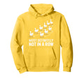 Duck Most Definitely Not All Row Hoodie - Minimalist Print Men Women - T-Shirt, Sweatshirt, Hoodie