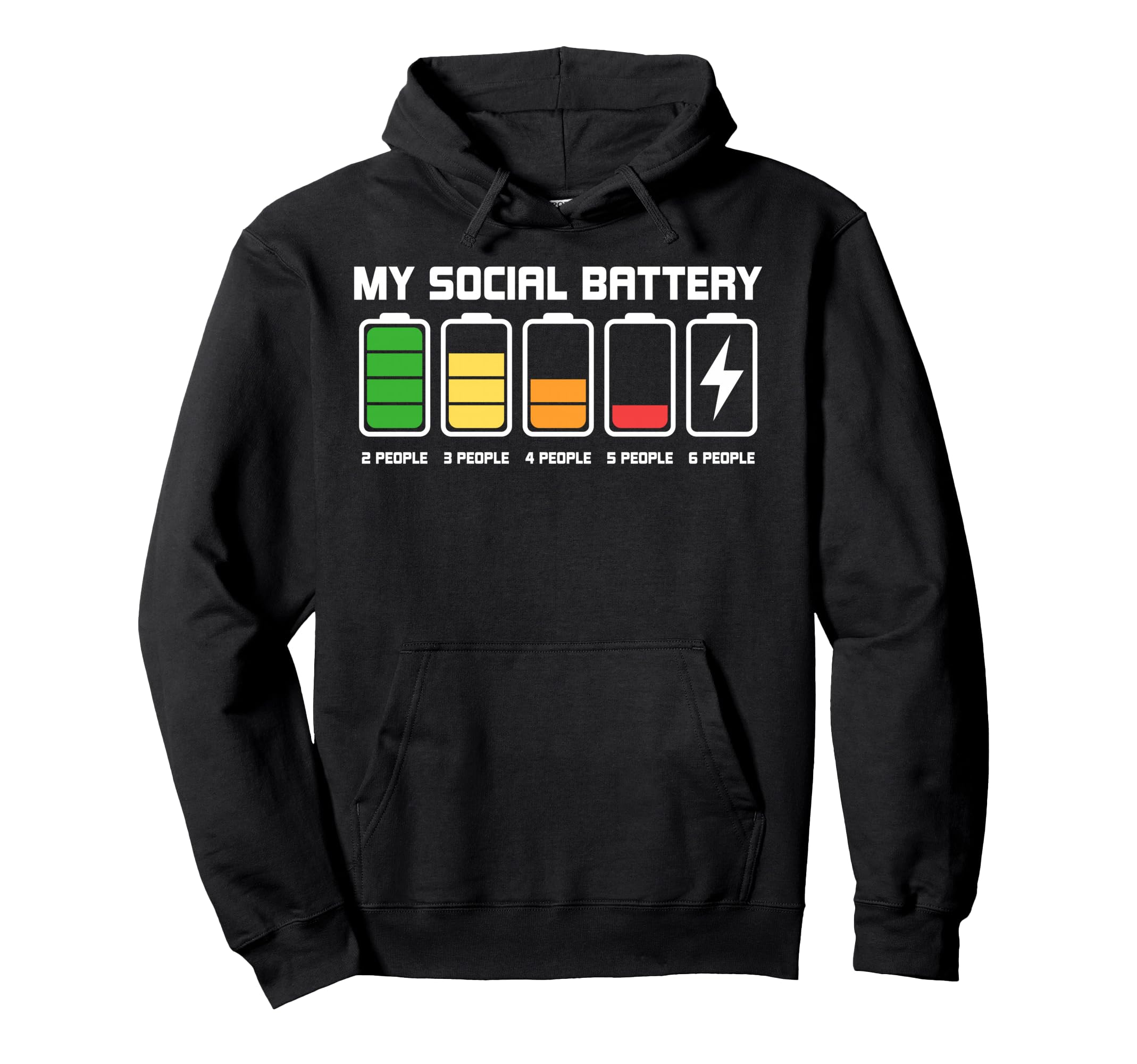 My Social Battery Funny Introvert Low Hoodie - Minimalist Print for Adults - T-Shirt, Sweatshirt, Hoodie