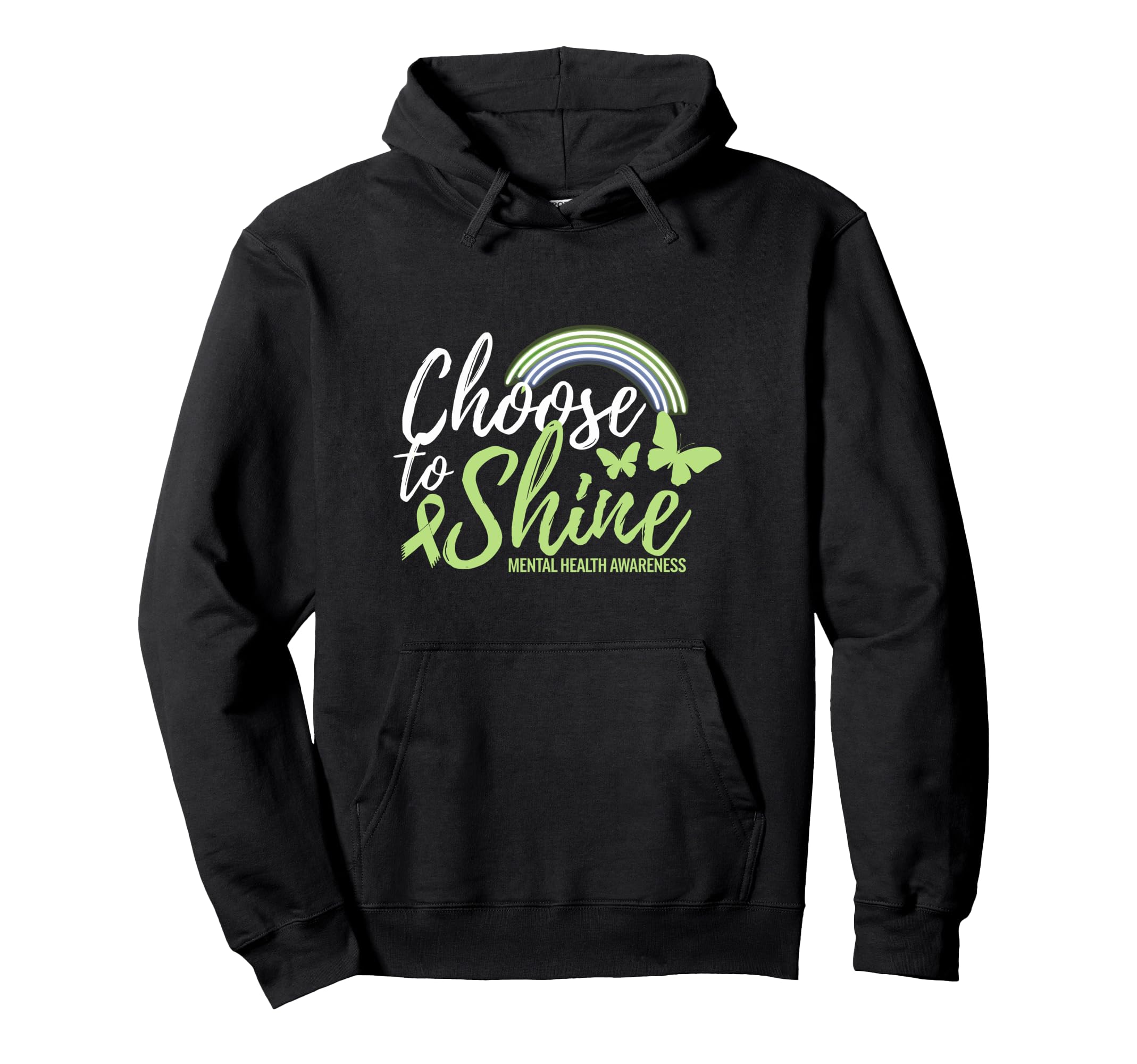 Mental Health Awareness Month Green Ribbon T-Shirt - Unique Graphic Unisex - T-Shirt, Sweatshirt, Hoodie