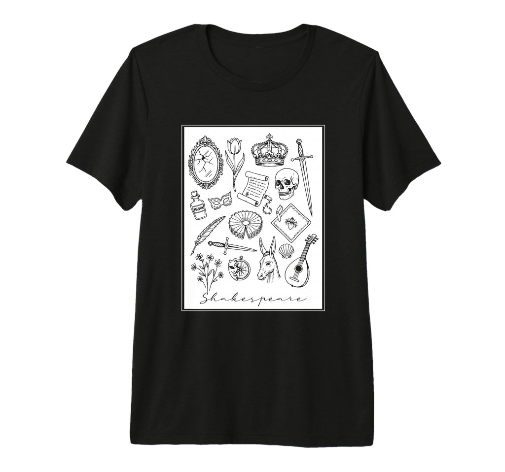 Shakespeare Bard Literature Drama Poetry T-Shirt - Novelty Apparel Unisex - T-Shirt, Sweatshirt, Hoodie