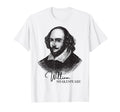 William Shakespeare Portrait Literary T-Shirt - Trendy Graphic for Adults - T-Shirt, Sweatshirt, Hoodie
