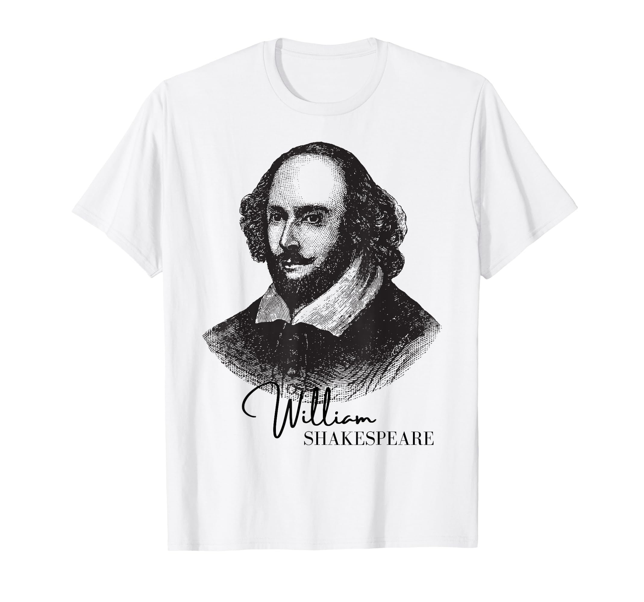William Shakespeare Portrait Literary T-Shirt - Trendy Graphic for Adults - T-Shirt, Sweatshirt, Hoodie