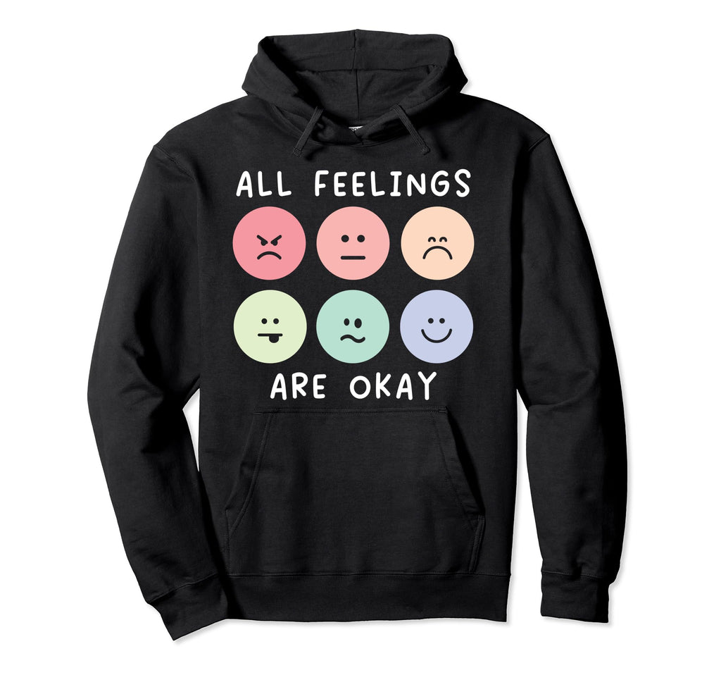 All Feelings Are Okay Suicide Awareness Hoodie - Trendy Graphic for Adults - T-Shirt, Sweatshirt, Hoodie