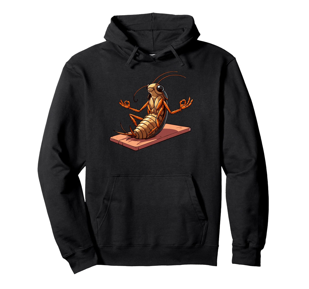 Meditation Cockroach Yoga Pose Hoodie - Aesthetic Graphic Men Women - T-Shirt, Sweatshirt, Hoodie