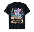 Just Who Loves Dragons Books Reader T-Shirt - Custom Art Print for Adults - T-Shirt, Sweatshirt, Hoodie