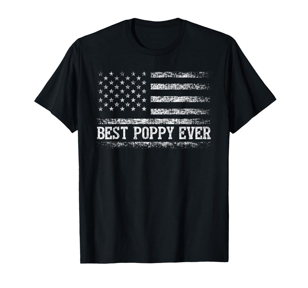 Best Poppy Ever American Flag T-Shirt - Minimalist Print for Adults - T-Shirt, Sweatshirt, Hoodie