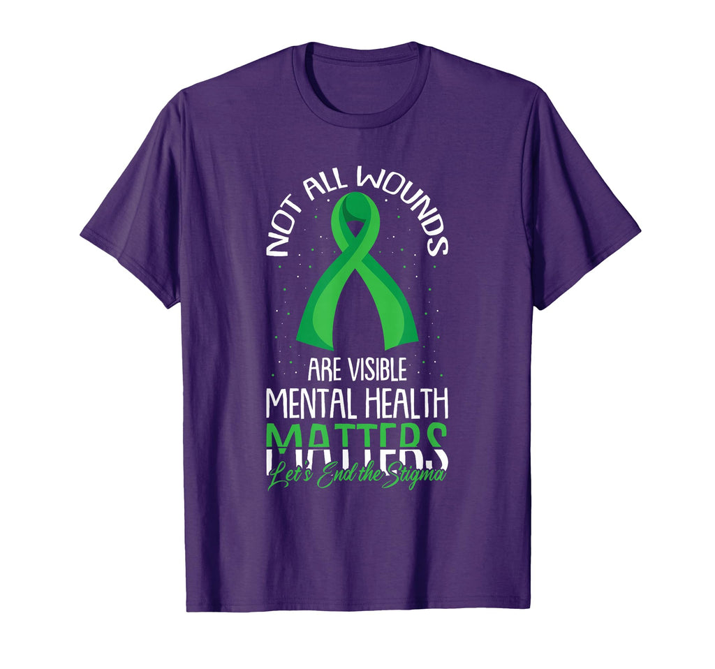 Not All Wounds Are Visible Mental T-Shirt - Fun Novelty Design Men Women - T-Shirt, Sweatshirt, Hoodie