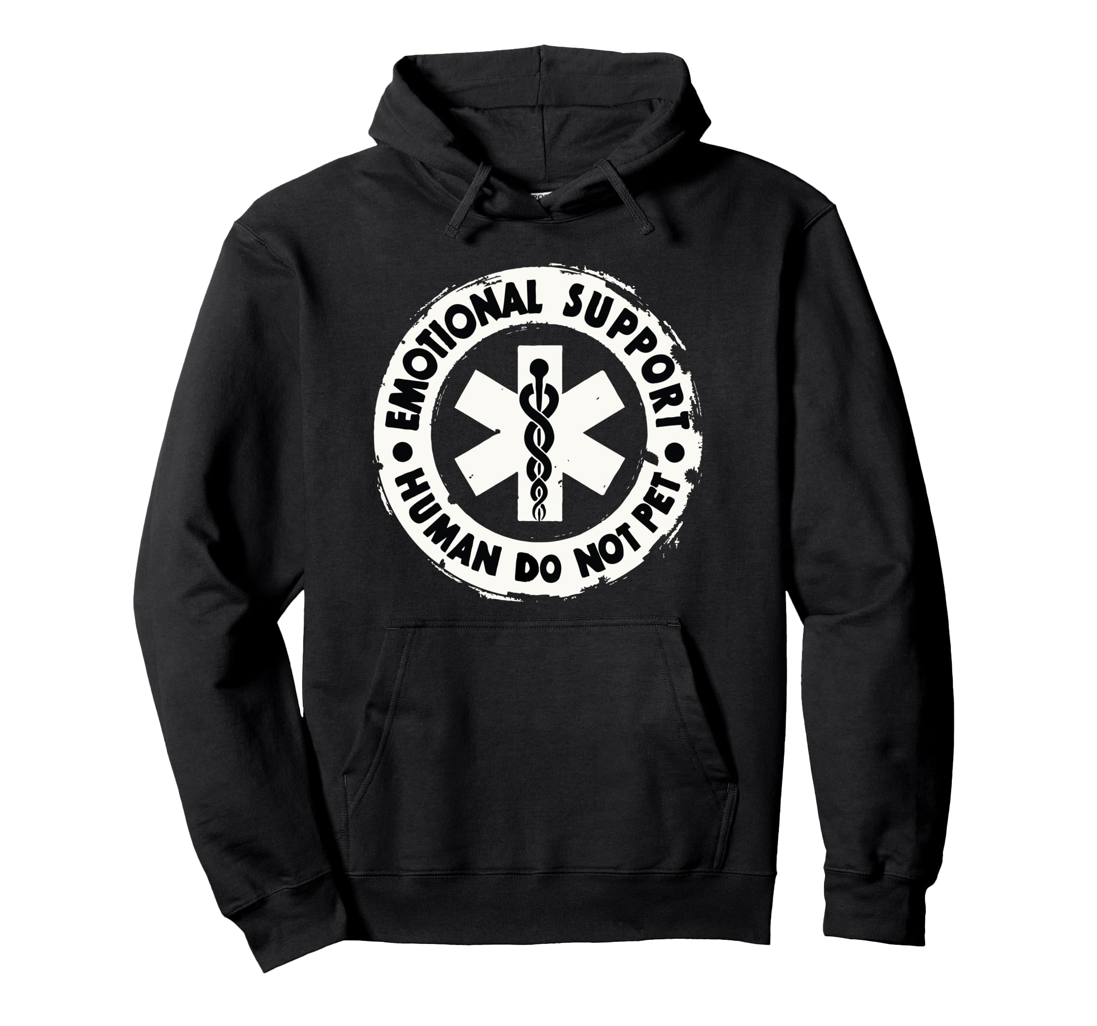 Emotional Support Human Do Not Pet Funny Hoodie - Graphic Print Men Women - T-Shirt, Sweatshirt, Hoodie