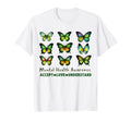 Butterfly May We Wear Green Mental Health T-Shirt - Trendy Graphic Unisex - T-Shirt, Sweatshirt, Hoodie