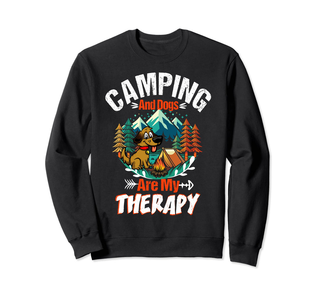 Mountain Funny Camping And Dog Are Sweatshirt - Graphic Print for Adults - T-Shirt, Sweatshirt, Hoodie
