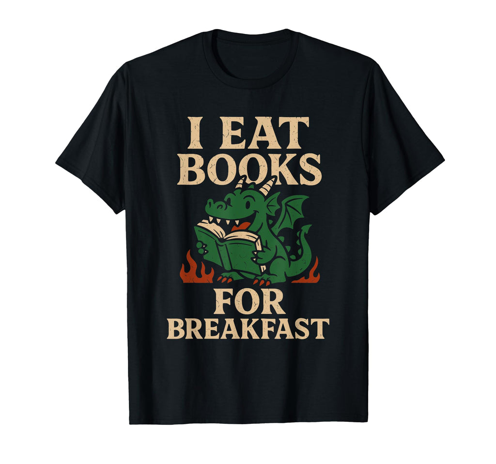 Book Dragon Reading Monster Funny T-Shirt - Streetwear Style Unisex - T-Shirt, Sweatshirt, Hoodie