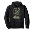 Just Who Loves Dragons And Books Hoodie - Custom Art Print Unisex - T-Shirt, Sweatshirt, Hoodie