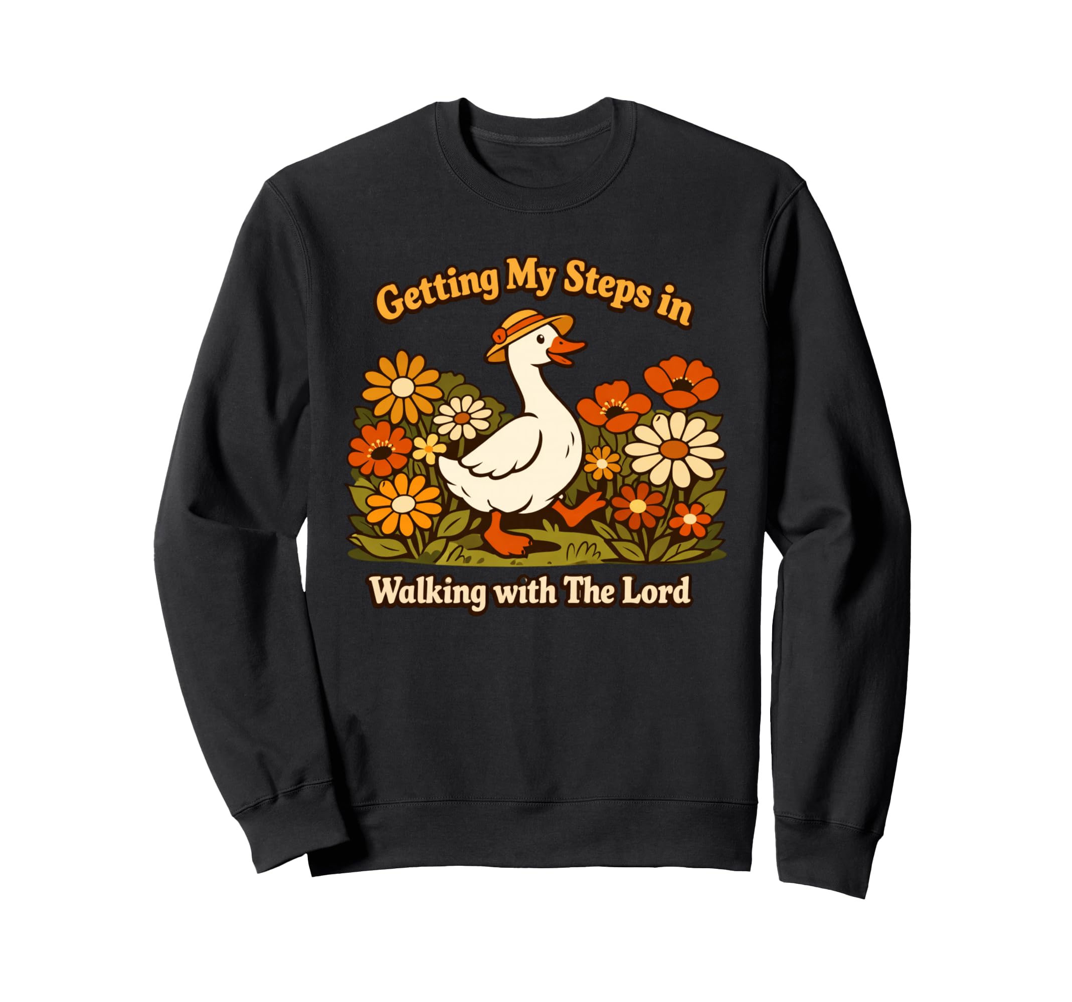 Getting My Steps Walking Lord Christian Sweatshirt - Graphic Print Unisex - T-Shirt, Sweatshirt, Hoodie